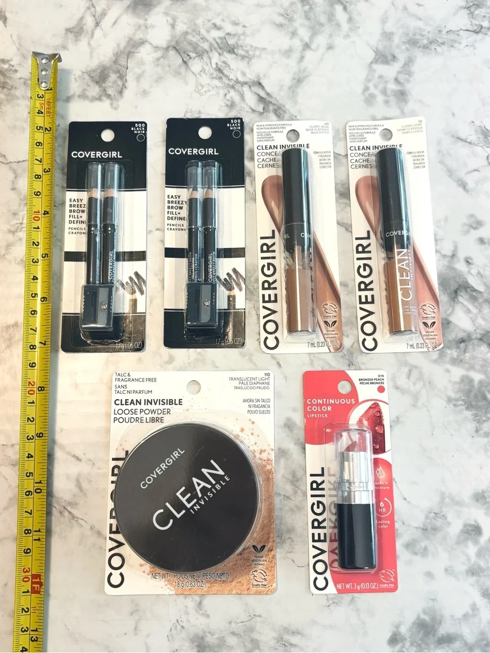 NWT Covergirl Lot of 6 Makeup Items Lipstick Powder Concealer Eyeliner